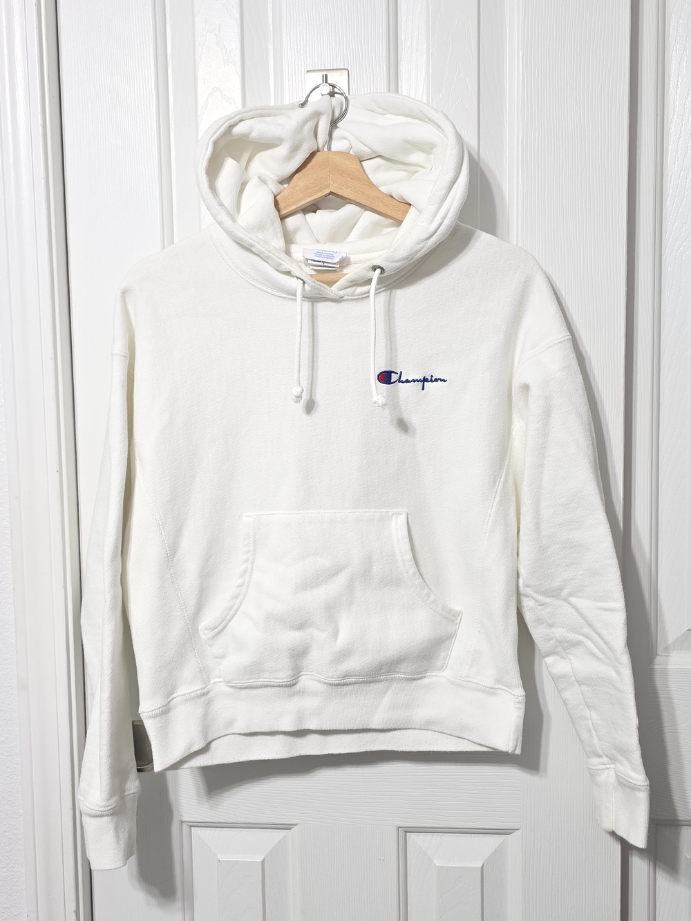 Kids White Champion Hoodie, Small